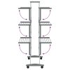  alumínium ruhaszárító állvány kerekekkel 89 x 64 x 129 cm