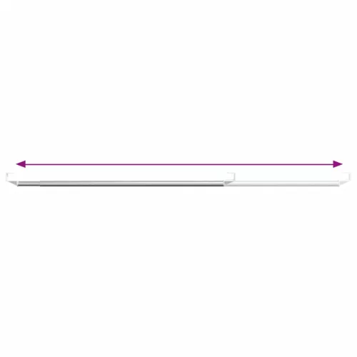  2 db fehér és ezüst alumínium függönytartó 40-60 cm