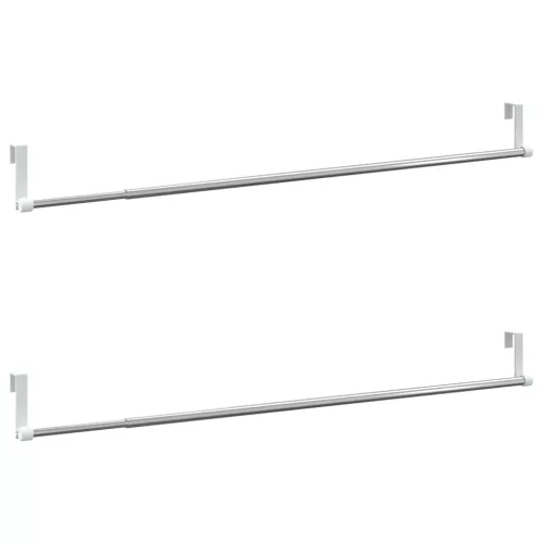  2 db fehér és ezüst alumínium függönytartó 60-105 cm