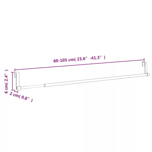  2 db fehér és ezüst alumínium függönytartó 60-105 cm