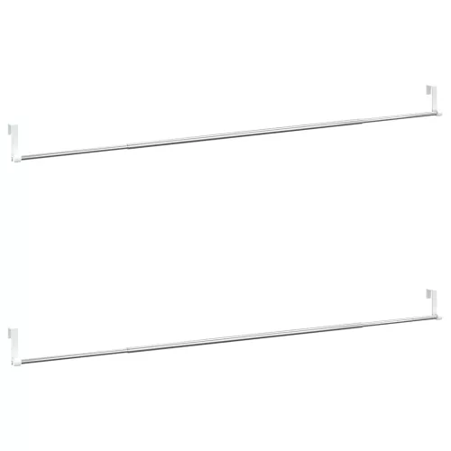  2 db fehér és ezüst alumínium függönytartó 90-135 cm