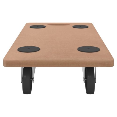  2 db négyszögletű szerelt fa görgős kiskocsi