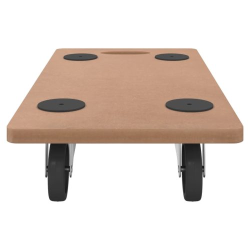  6 db négyszögletű szerelt fa görgős kiskocsi