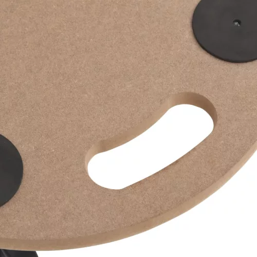  2 db kerek szerelt fa görgős kiskocsi