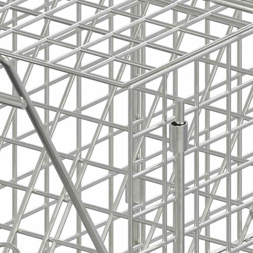  horganyzott vas állatcsapda 64,5 x 25 x 26,5 cm