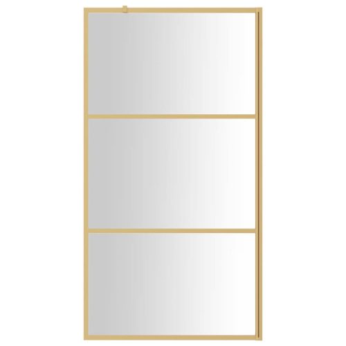  aranyszínű zuhanyfal átlátszó ESG üveggel 100 x 195 cm