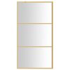  aranyszínű zuhanyfal átlátszó ESG üveggel 115 x 195 cm