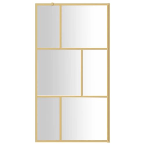  aranyszínű zuhanyfal átlátszó ESG üveggel 115 x 195 cm