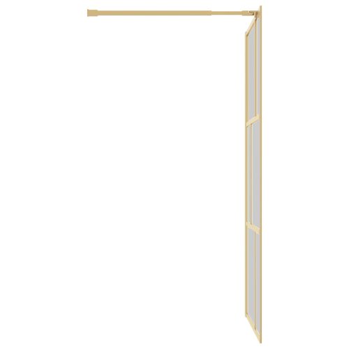  aranyszínű zuhanyfal átlátszó ESG üveggel 115 x 195 cm