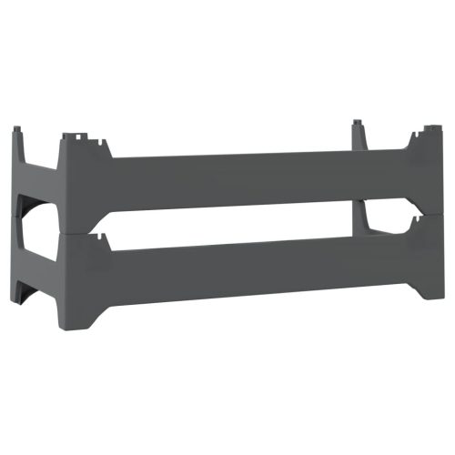  fekete rakásolható PP bortartó állvány 12 palacknak