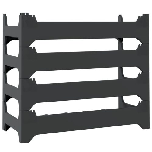  fekete rakásolható polipropilén bortartó állvány 24 palacknak