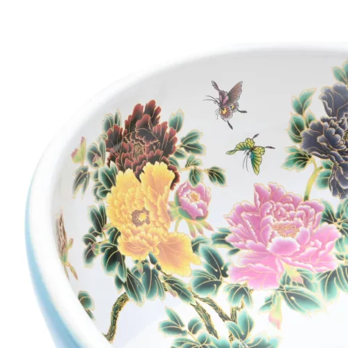  többszínű kerámia kerek asztali mosdó Φ41 x 14 cm