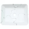  fehér kerámia négyszögletes asztali mosdó 46 x 35,5 x 13 cm