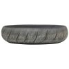  fekete és szürke kerámia ovális asztali mosdó 59 x 40 x 15 cm