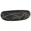  fekete kerámia ovális asztali mosdó 59 x 40 x 15 cm