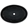  fekete kerámia ovális asztali mosdó 59 x 40 x 15 cm