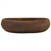  barna kerámia ovális asztali mosdó 59 x 40 x 15 cm