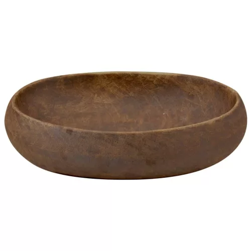  barna kerámia ovális asztali mosdó 59 x 40 x 15 cm