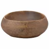  barna kerámia ovális asztali mosdó 59 x 40 x 15 cm