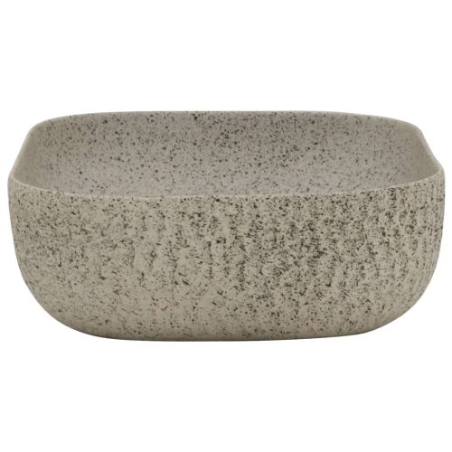  szürke kerámia négyszögletes asztali mosdó 48 x 37,5 x 13,5 cm