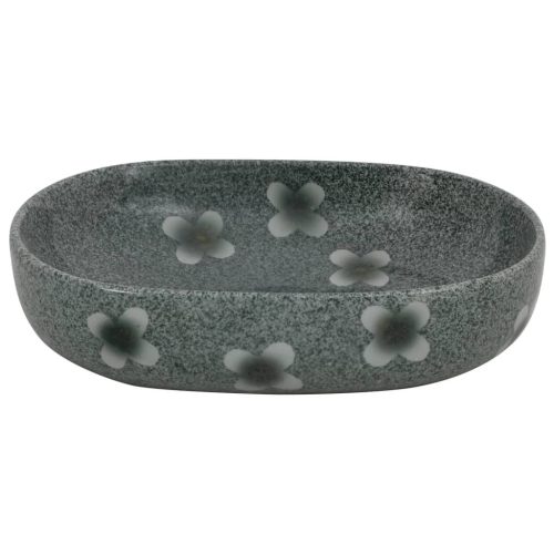  kék kerámia ovális asztali mosdó 59 x 40 x 14 cm