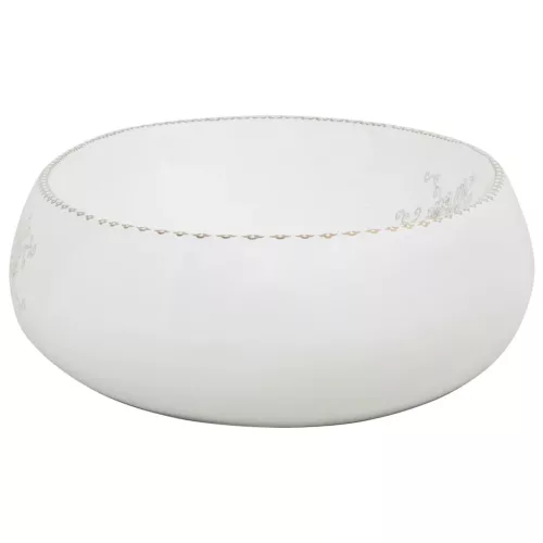  fehér kerámia ovális asztali mosdó 59 x 40 x 15 cm