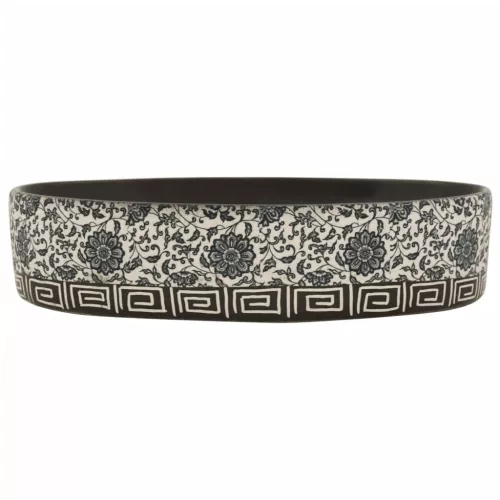  fekete-kék kerámia ovális asztali mosdó 56,5 x 36,5 x 13,5 cm