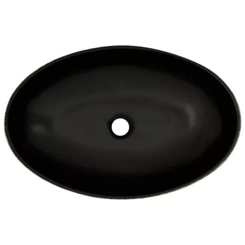  fekete-kék kerámia ovális asztali mosdó 56,5 x 36,5 x 13,5 cm
