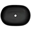  fekete és barna kerámia ovális asztali mosdó 59x40x14 cm