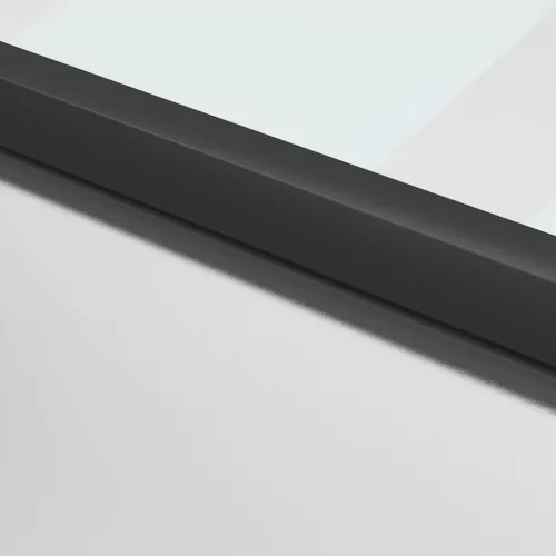  fekete edzett üveg és alumínium vékony beltéri ajtó 93x201,5 cm