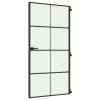 fekete edzett üveg és alumínium beltéri ajtó 102,5x201,5 cm