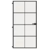  fekete edzett üveg és alumínium beltéri ajtó 102,5x201,5 cm