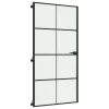  fekete edzett üveg és alumínium beltéri ajtó 102,5x201,5 cm