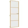  arany edzett üveg és alumínium vékony beltéri ajtó 76x201,5 cm