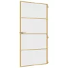  arany edzett üveg alumínium vékony beltéri ajtó 102,5x201,5 cm