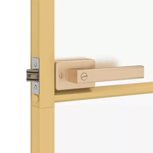  arany edzett üveg és alumínium vékony beltéri ajtó 93x201,5 cm