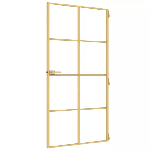  arany edzett üveg és alumínium beltéri ajtó 102,5x201,5 cm