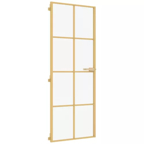  arany edzett üveg és alumínium vékony beltéri ajtó 76x201,5 cm