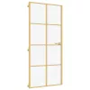 arany edzett üveg és alumínium vékony beltéri ajtó 93x201,5 cm