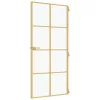  arany edzett üveg és alumínium vékony beltéri ajtó 93x201,5 cm