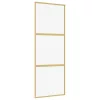  aranyszínű átlátszó ESG üveg és alumínium tolóajtó 76 x 205 cm