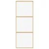 aranyszínű átlátszó ESG üveg és alumínium tolóajtó 76 x 205 cm