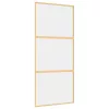  aranyszínű átlátszó ESG üveg és alumínium tolóajtó 90 x 205 cm