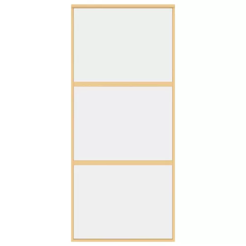  aranyszínű átlátszó ESG üveg és alumínium tolóajtó 90 x 205 cm