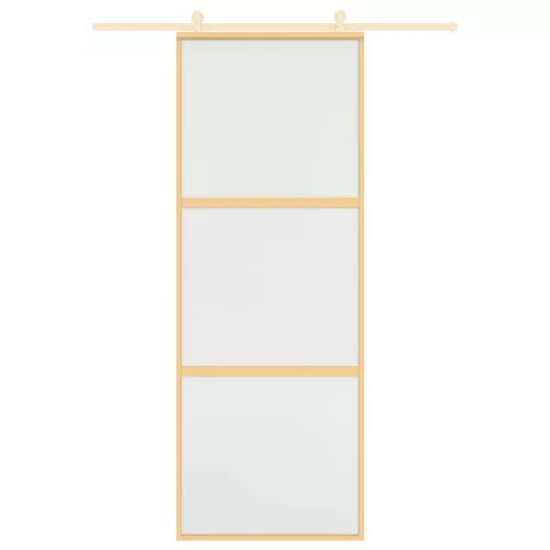  aranyszínű ESG tejüveg és alumínium tolóajtó 76 x 205 cm