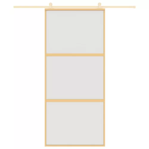  aranyszínű ESG tejüveg és alumínium tolóajtó 90 x 205 cm