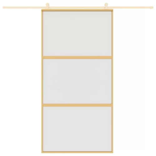  aranyszínű ESG tejüveg és alumínium tolóajtó 102,5 x 205 cm