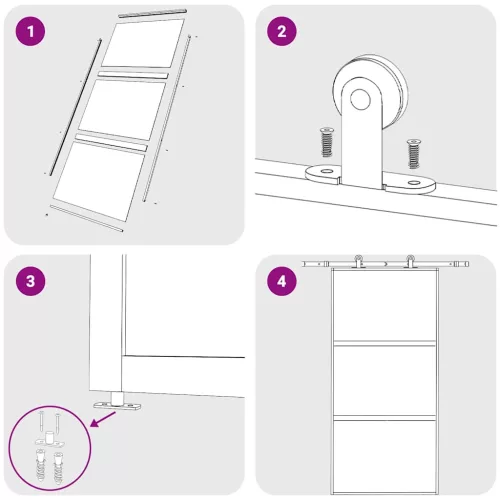  aranyszínű ESG tejüveg és alumínium tolóajtó 102,5 x 205 cm