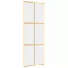  aranyszínű átlátszó ESG üveg és alumínium tolóajtó 76 x 205 cm