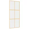  aranyszínű átlátszó ESG üveg és alumínium tolóajtó 90 x 205 cm